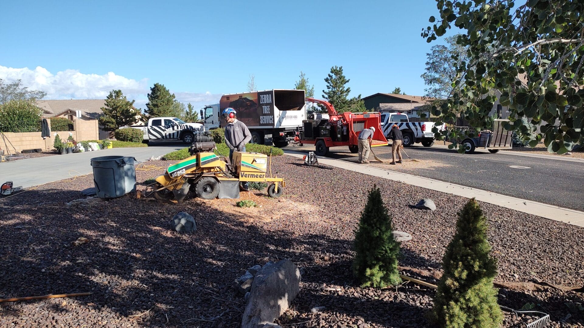 Zebrascapes landscaping team completing a landscape installation and maintenance project in Northern AZ